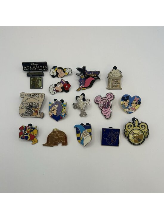 Disney Jewelry - Lot Of 15 Walt Disney Trading Pins Minnie Mouse Atlantis Winnie The Pooh Haunted
